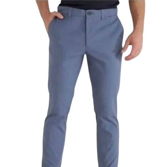 Banana Republic Men's Soldier Blue Polyester Chino Pants - Picture 1 of 15